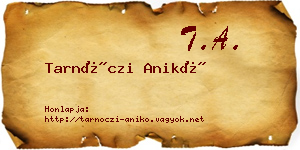 Tarnóczi Anikó névjegykártya