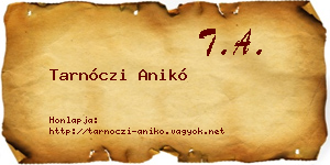 Tarnóczi Anikó névjegykártya